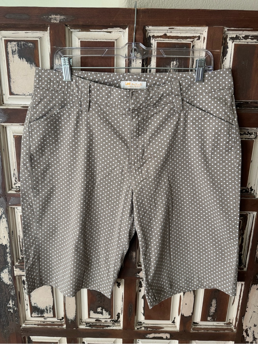 Lee One True Fit Polka Dot Bermuda Chino Shorts - size 14